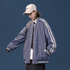 2023秋季新款港风针织开衫立领棒球服夹克潮流外套JK2058-P70图片