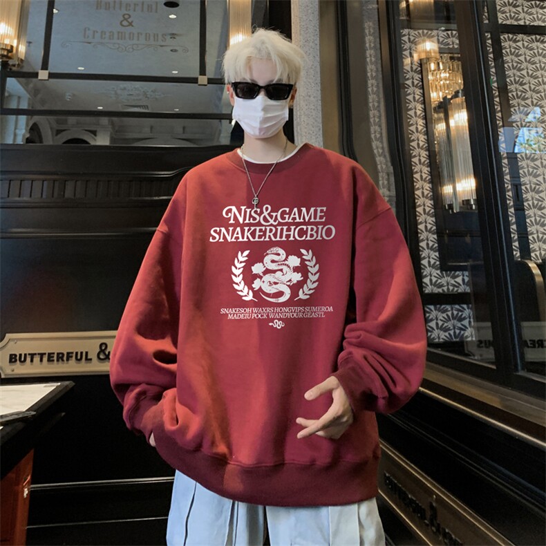 ！圆领卫衣男装港风长袖T恤男外套男WY264-特P23,男装T恤,电商B367