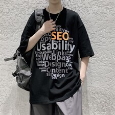潮牌ins设计款字母印花短袖T恤夜光荧光大码517A-1-T910-P35控48，男装T恤，星座517A-1
