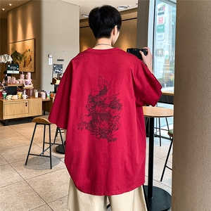 2025新款生肖龙年印花短袖T恤大码 M~5XL XZ604-DT216-P25控39图片