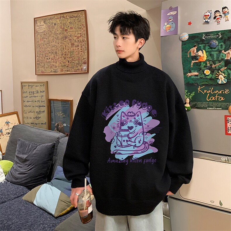 控68高领毛衣男士大码内搭毛线衣男GM45317-P45加绒款-P65,男装针织衫/毛衣,电商A040