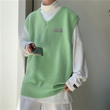 高品质日系港风潮流毛衣马甲背心春秋针织宽松休闲毛衣M183-P38，男装背心/马甲，星座512-4