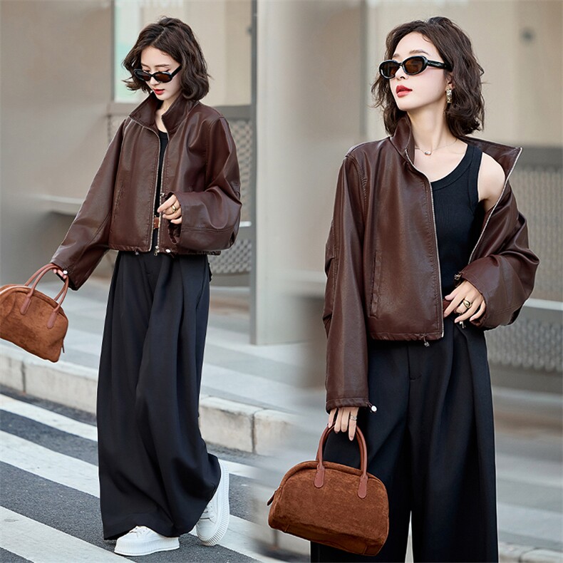 跑量安哥拉小皮衣外套女2026春秋新款高级感炸街小个子机车服夹克，女装皮衣，跑量工厂店