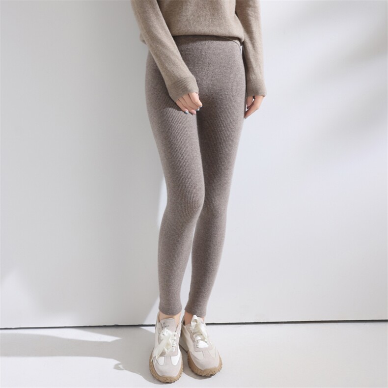 2025年秋季时尚百搭通勤简约休闲羊毛打底裤，女装打底裤，忠诺羊绒