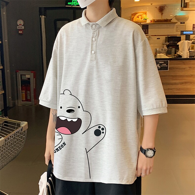PL57131-P35翻领短袖polo衫男大码胖子半袖t恤男有领保罗衫模特,男装Polo衫,电商A040