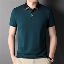 D22795钱塘2020-2夏季新款男士翻领休闲短袖T恤主推P55，男装T恤，钱塘207-2