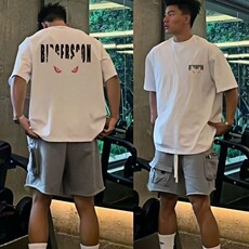 2025夏季新款个性设计感圆领宽松百搭纯棉短袖男女同款T恤，男装T恤，星座506A