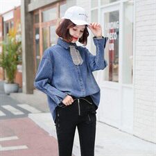 方领2021年春季长袖排多扣棉衬衫宽松休闲时尚韩版百搭，女装衬衫，钱塘布衣