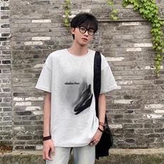 网图现货三本针灵魂出窍美式印花短袖T恤夏季小众半袖男2722-P29，男装T恤，电商C310-1