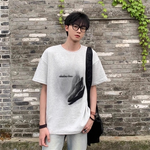 网图现货三本针灵魂出窍美式印花短袖T恤夏季小众半袖男2722-P29图片