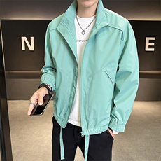 新款冲锋衣外套男士春秋立领宽松大码户外工装夹克男装2528-P58，男装夹克，星座1403B