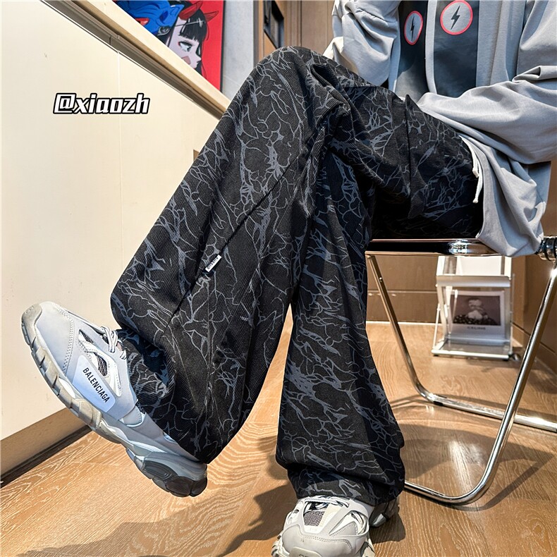 XZ616秋季新款重磅灯芯绒闪电纹工装破缝长裤TY1033特P40控78，男装工装外套，星座512A（原616）