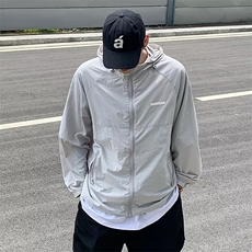 夏季工装冰丝连帽防晒衣男薄款透气防晒服户外钓鱼外套潮FS03，男装防晒衣，星座1116A-1（原606A）