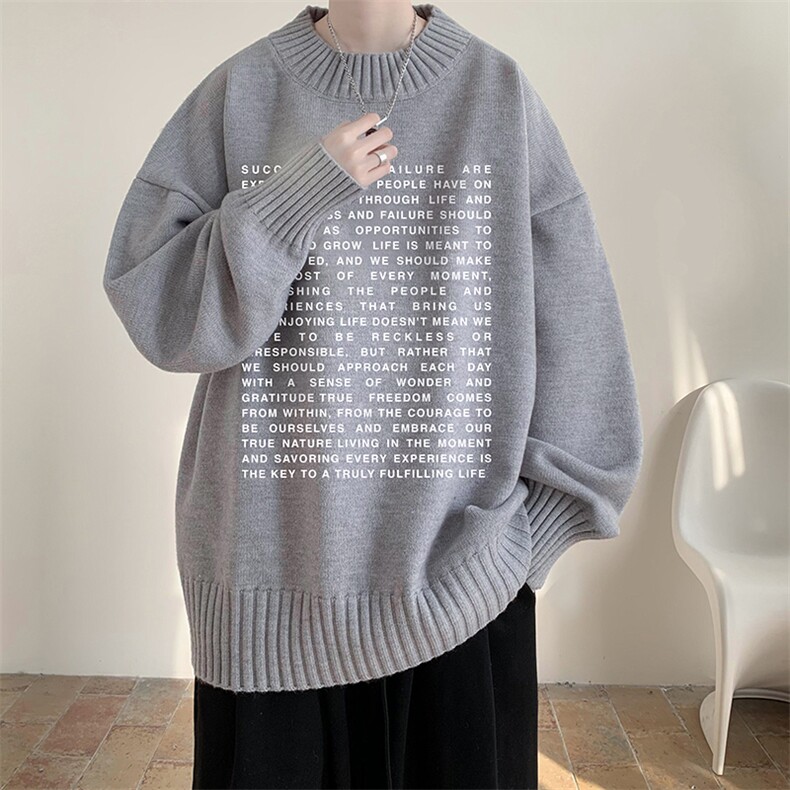 半高领毛衣男士大码针织衫男毛线衣男M18351-P45加绒款-P65,男装针织衫/毛衣,电商A040