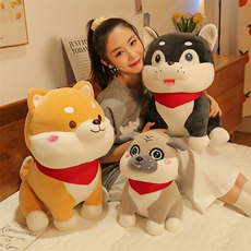 艾乐优网供 哈士奇斗牛柴犬坐姿小狗萌宠物礼物摆件