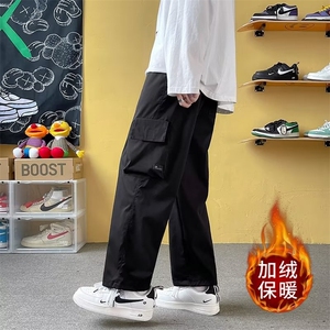 男秋季新款港风休闲裤工装立体袋加绒加厚YK06P50图片