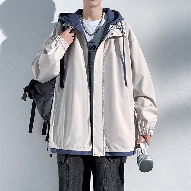 秋季现货假两件夹克男三防二开冲锋衣外套DSA157B-JK763-特P70,男装夹克,电商A157B
