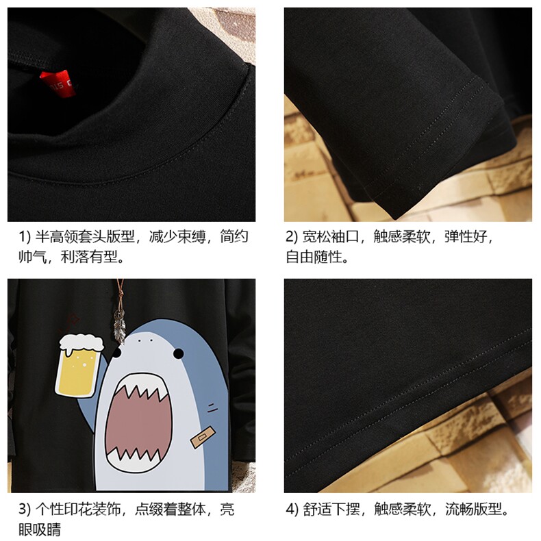 BT40137-P30加绒款-P40半高领长袖t恤男大码内搭打底衫男卫衣男,男装T恤,电商A040A