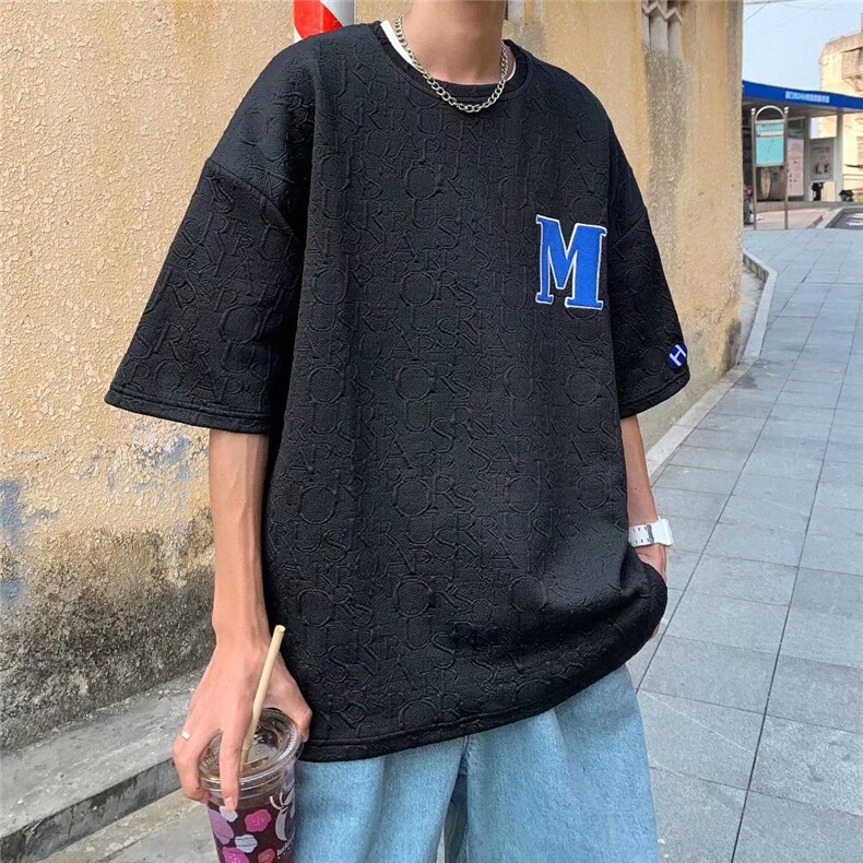 男圆领T恤宽松短袖刺绣T恤S012P24，男装T恤，星座1116-2