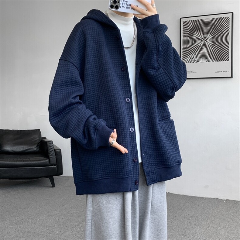 M-8XL春季高品质夹克卫衣加肥加大码连帽重磅开衫外套KS2102/P80,男装夹克,电商B238