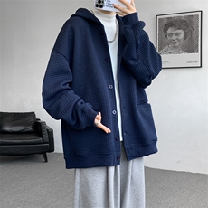 M-8XL春季高品质夹克卫衣加肥加大码连帽重磅开衫外套KS2102/P80，男装夹克，电商B238