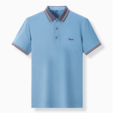 2023新款polo衫男士棉夏装翻领商务简约上衣服男潮t袖短袖男，男装T恤，电商B212（原钱塘6029）