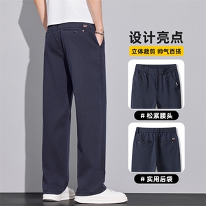 2026莱赛尔休闲长裤男士新款商务宽松直筒裤天丝裤子潮Z2604-P45图片