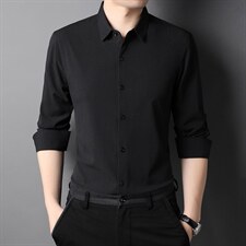 22春装衬衫男潮流青年新款长袖翻领衬衣休闲时尚外套QLM77272-P70图片