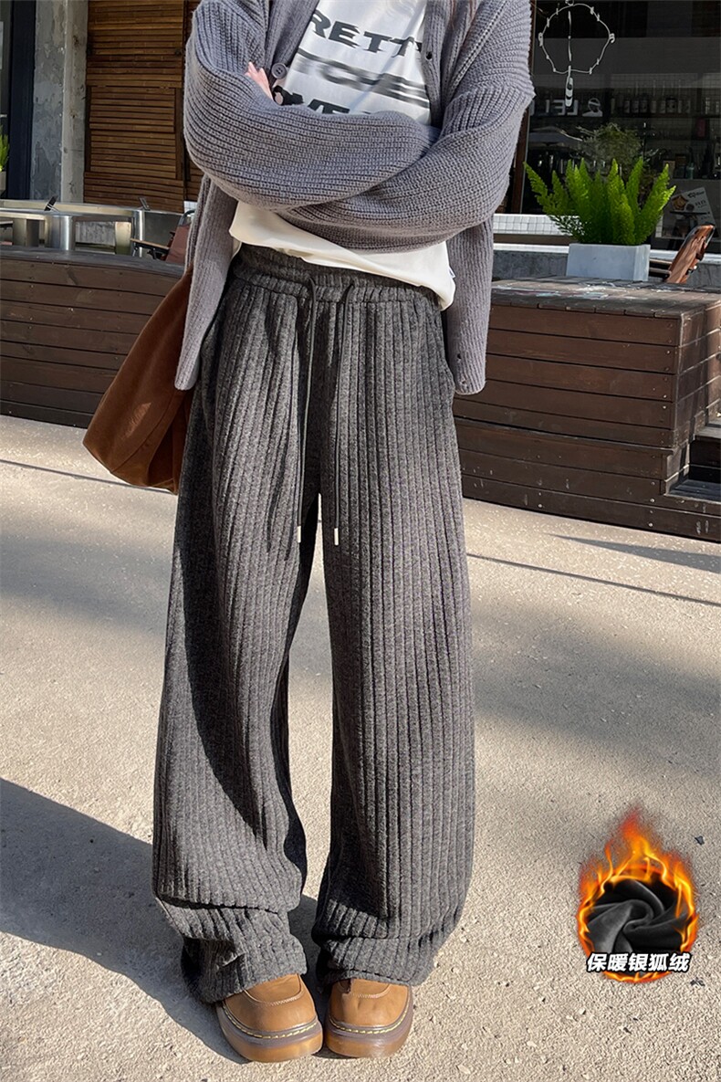 高克重420g保暖银狐绒男大码垂感休闲裤K24075J加绒-特P38控75,男装棉衣,电商A001