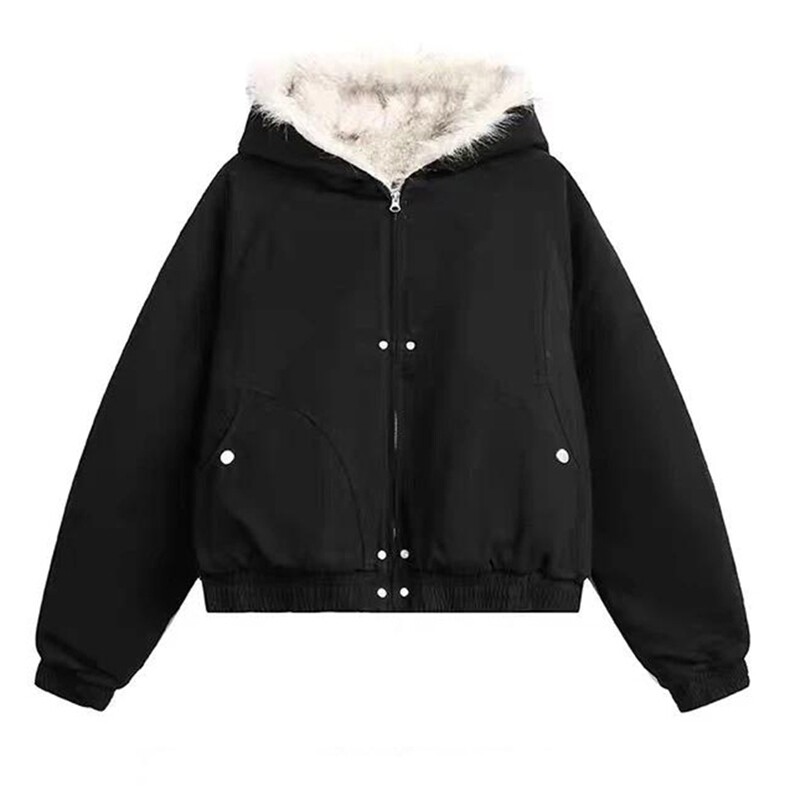 现货高品质美式高街冬季重磅硬挺短款座山雕毛领棉衣男女加厚外套,男装棉衣,电商A486