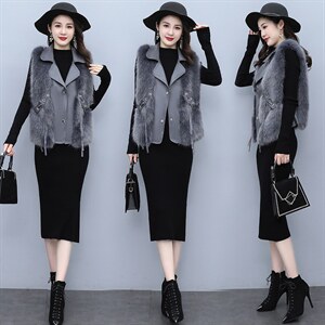 芷墨2021冬新款时尚短款小个子皮草马甲坎肩毛绒加厚保暖外搭背心,女装皮草,芷墨服饰