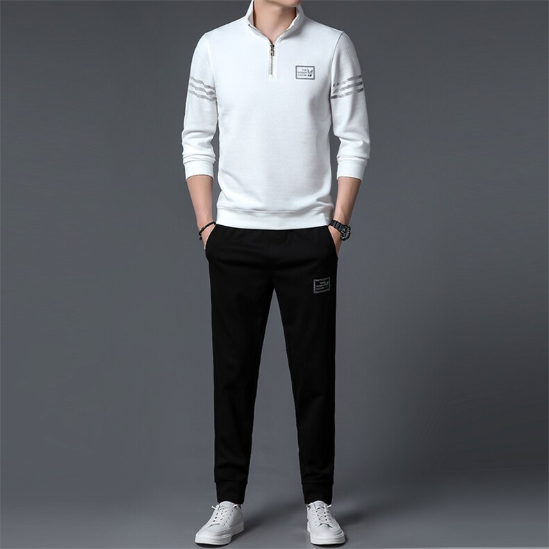 SA3066-2钱塘2020-2中年男士冬季厚款时尚休闲简约卫衣套装P147,男装休闲套装,钱塘207-2