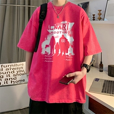 量大优可供抖音视频支持得物品质配合二开美式水洗短袖t恤SX123，男装T恤，电商A486