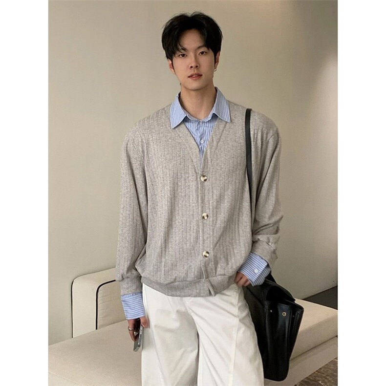 杰克琼斯奥特莱斯秋冬衣服商务时尚V领毛衣开衫针织衫上衣男装,男装针织衫/毛衣,星座506A