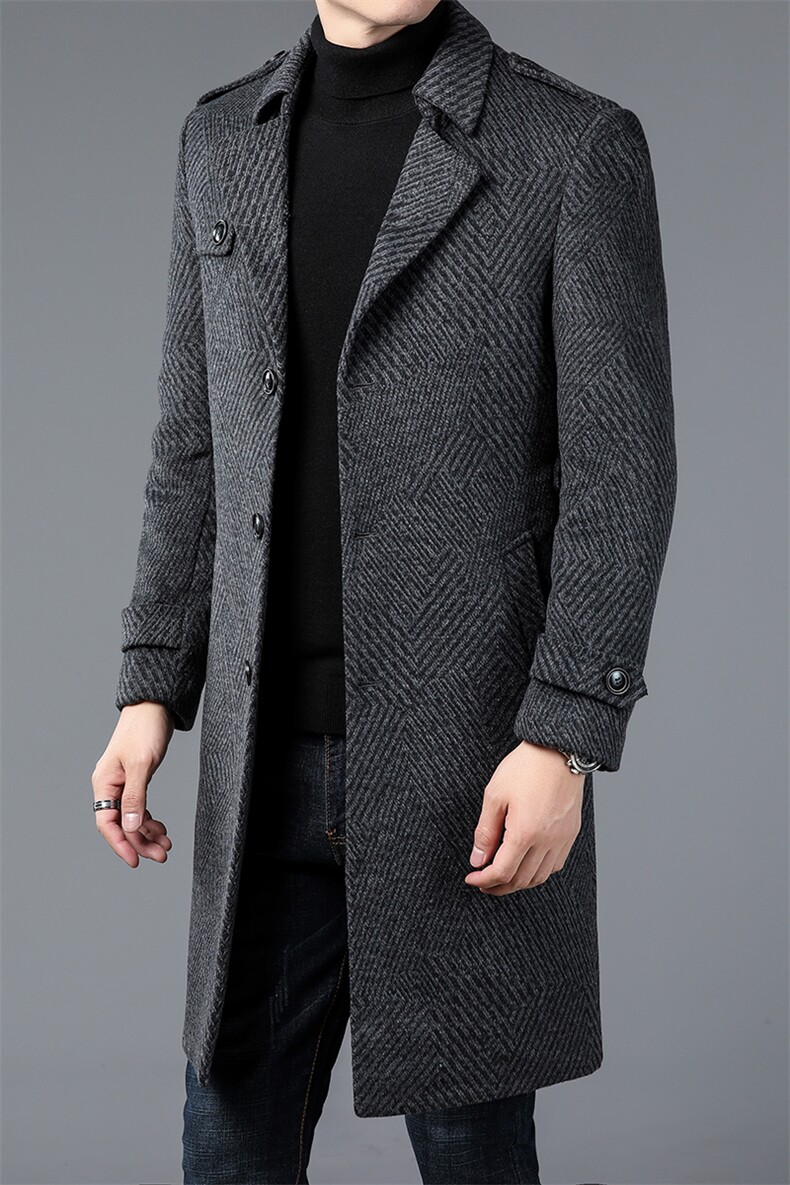 ZL92268-A秋冬2023年男士新款双面呢大衣羊毛外套呢子外套P390,男装毛呢大衣,电商B360