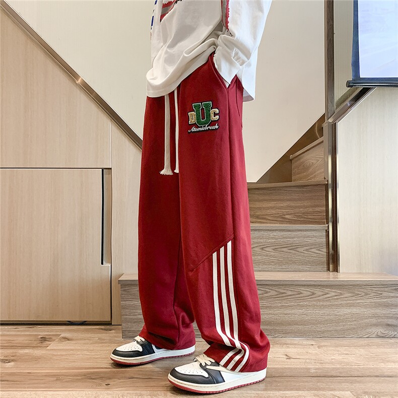 休闲裤男宽松条纹长裤D329-QM539-P55-控68图片