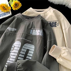 B257-1-M06-P6024新款宽松休闲梭织美式街头长T，男装T恤，星座B257-1