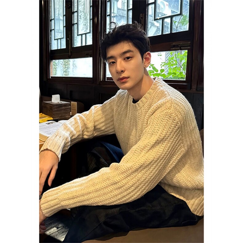非卫衣抖音质量百分比腈纶圆领针织毛衣MY0127-特批60,男装针织衫/毛衣,星座313A(原308A-2)