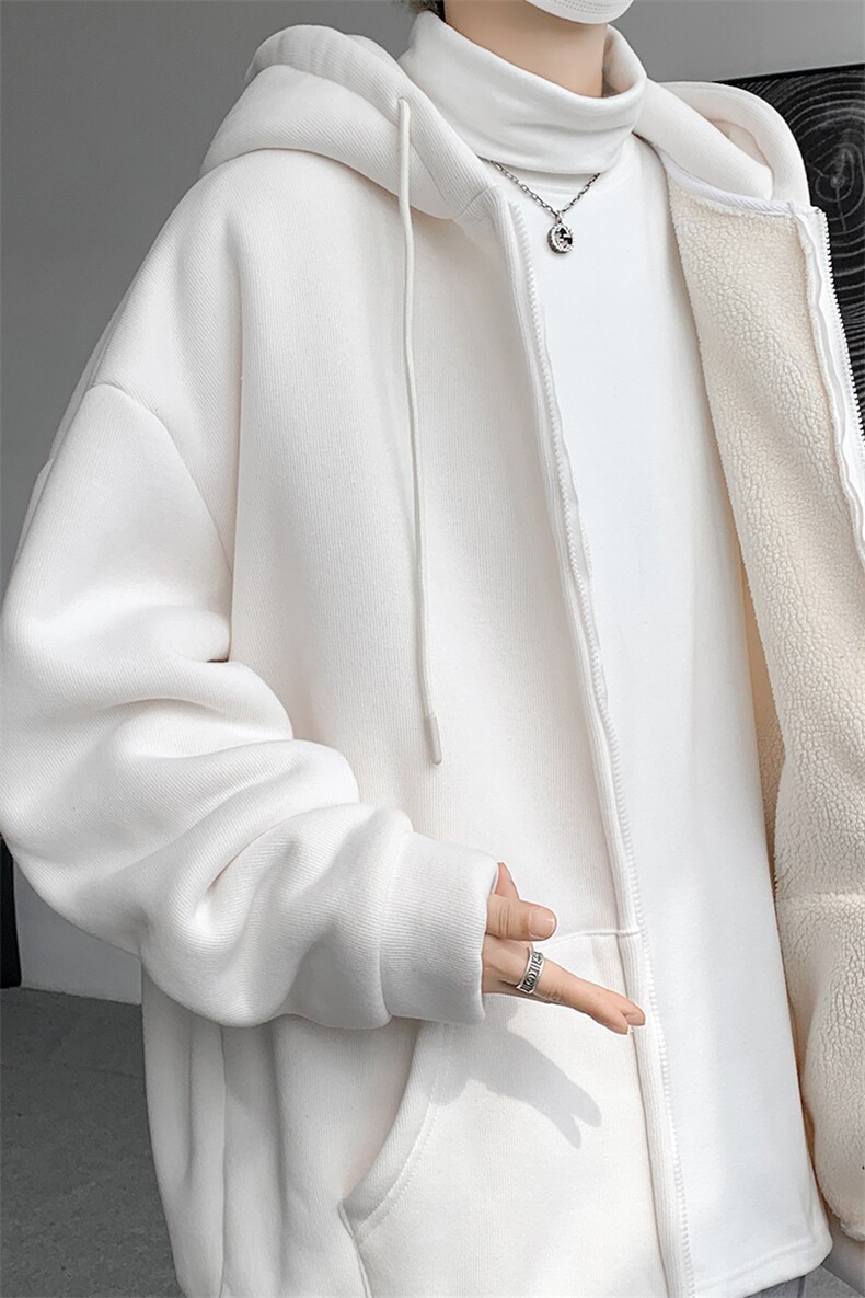 8XL-M高品质！卫衣厚外套男加绒加厚开衫羊羔毛卫衣WY13P68控88,男装卫衣,电商D206-1