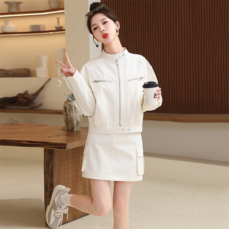 2024年春季休闲运动潮流夹克两件套，女装套装/套裙，婷轩阁