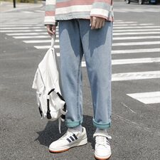 牛仔裤男潮牌ins直筒阔腿裤子韩版潮流宽松休闲长裤1122，男装牛仔裤，电商A318