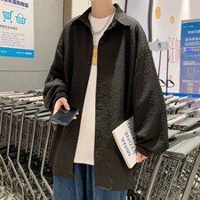 长袖衬衫男港风日系春季韩版潮流帅气衬衣C49P40，男装衬衫，星座1116-2