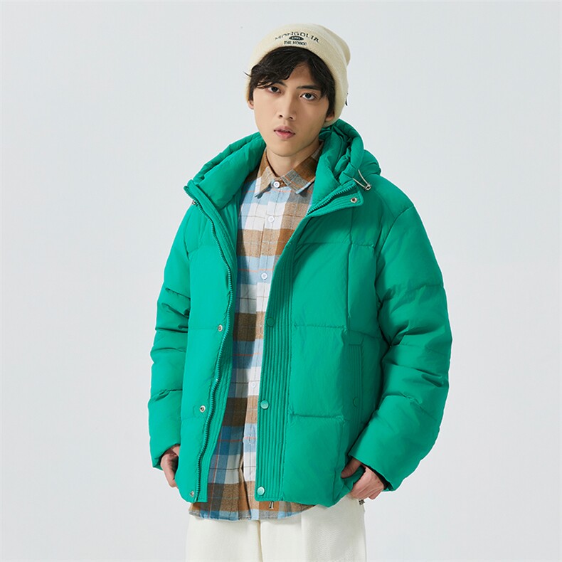 新标90白鸭绒简约休闲连帽外套纯色加厚羽绒服ESY0209-P210,男装羽绒服,电商B306
