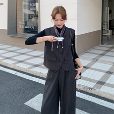 现货主推！！马甲三件套（配丝巾）2C203-5518-P185-K278，女装套装/套裙，2C203