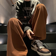 8XL-M特大码运动裤渐变色宽松直筒休闲裤潮流百搭长裤男K928P60，男装休闲裤，电商D206-1