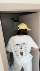 2025简单百搭图案短袖t，女装T恤，湘姗