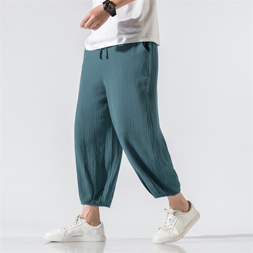 风薄大码宽松休闲裤男哈伦裤男士萝卜裤子男潮冰丝裤921P50，男装休闲裤，钱塘788(原4013)