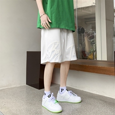 2024夏新款港风宽松大码字母印花休闲短裤运动裤DK01-P38，男装休闲裤，星座914-3