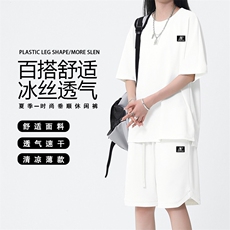 夏季新款轻薄透气休闲两件套TZ16-特批70，男装休闲套装，星座718