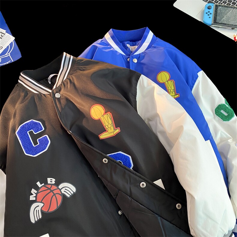 2025冬装开衫情侣棒球服夹克棉衣男棉服女棉袄外套3331-P80控118,男装夹克,星座207